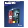 Gillette Mach3 Geschenkset Rasierer 1 St. + Ersatzkopf 1 St. + Duschgel und Shampoo Old Spice Whitewater 3in1 250 ml