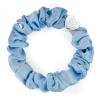 By Eloise London Silk Scrunchie Silver Heart Haargummi für Frauen 1 St. Farbton  Sky Blue