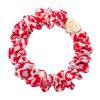 By Eloise London Silk Scrunchie Gold Heart Haargummi für Frauen 1 St. Farbton  Red Leopard