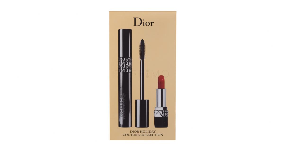 Christian Dior Diorshow Pump´N´Volume HD Geschenkset Mascara 6 g +  Lippenstift Mini Rouge 999 1,5 g