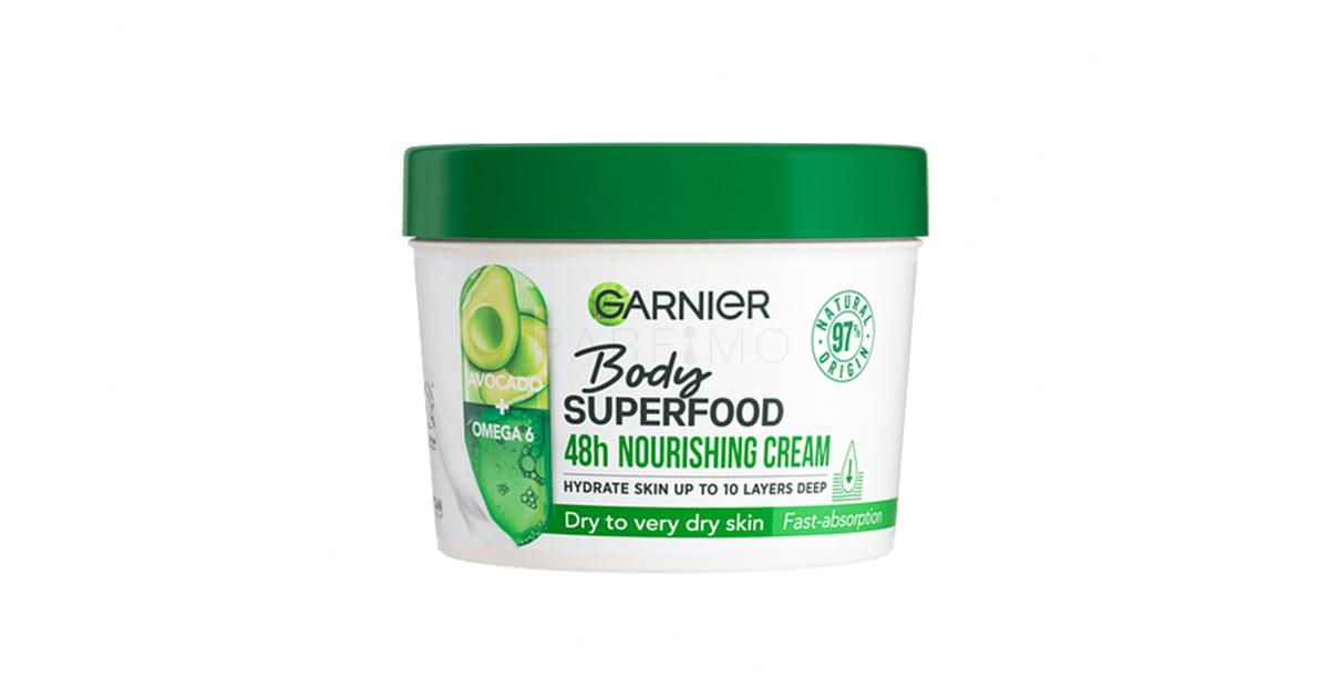 Garnier 6 Body Cream Körpercreme für Oil 380 48h Omega Avocado ml + Frauen Superfood Nourishing