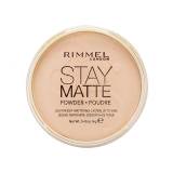 Rimmel London Stay Matte Puder für Frauen 14 g Farbton  005 Silky Beige