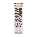 Makeup Revolution London Brow Powder Stamp & Stencil Augenbrauenpuder für Frauen 0,65 g Farbton  Dark Brown