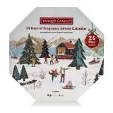 Yankee Candle 24 Days of Fragrance Advent Calendar Geschenkset Teelichter 24 x 9,8 g + Teelichthalter aus Glas