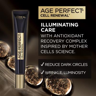 L&#039;Oréal Paris Age Perfect Cell Renew Illuminating Eye Cream Augencreme für Frauen 15 ml
