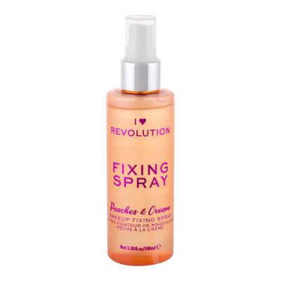 Makeup Revolution London I Heart Revolution Fixing Spray Peaches &amp; Cream Make-up Fixierer für Frauen 100 ml