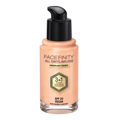 Max Factor Facefinity All Day Flawless SPF20 Foundation für Frauen 30 ml Farbton  N45 Warm Almond