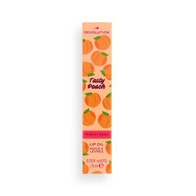 I Heart Revolution Tasty Peach Lip Oil Lippenöl für Frauen 6 ml Farbton  Peachy Keen