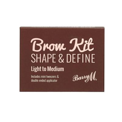 Barry M Brow Kit Augenbrauensets für Frauen 4,5 g Farbton  Light - Medium