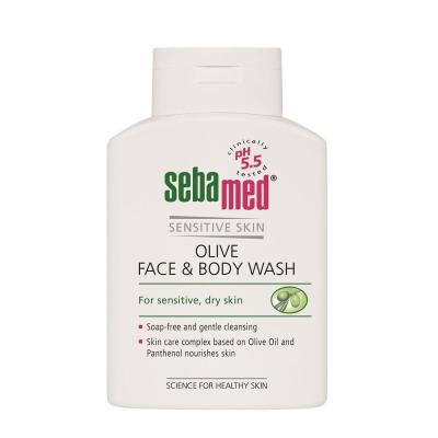SebaMed Sensitive Skin Face &amp; Body Wash Olive Flüssigseife für Frauen 200 ml