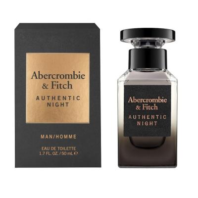 Abercrombie &amp; Fitch Authentic Night Eau de Toilette für Herren 50 ml