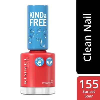 Rimmel London Kind &amp; Free Nagellack für Frauen 8 ml Farbton  155 Sunset Soar