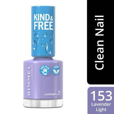 Rimmel London Kind &amp; Free Nagellack für Frauen 8 ml Farbton  153 Lavender Light