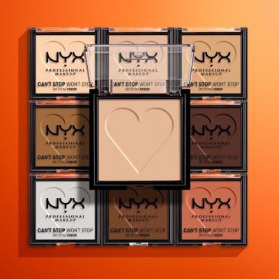 NYX Professional Makeup Can&#039;t Stop Won&#039;t Stop Mattifying Powder Puder für Frauen 6 g Farbton  03 Light Medium