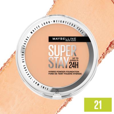 Maybelline Superstay 24H Hybrid Powder-Foundation Foundation für Frauen 9 g Farbton  21