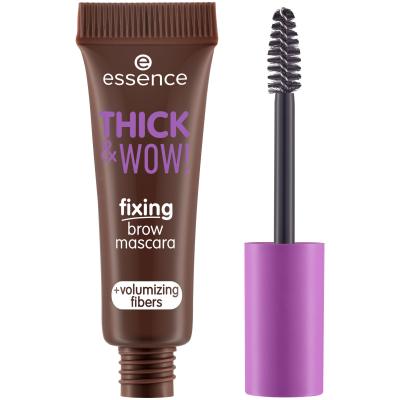 Essence Thick &amp; Wow! Fixing Brow Mascara Augenbrauen-Mascara für Frauen 6 ml Farbton  03 Brunette Brown