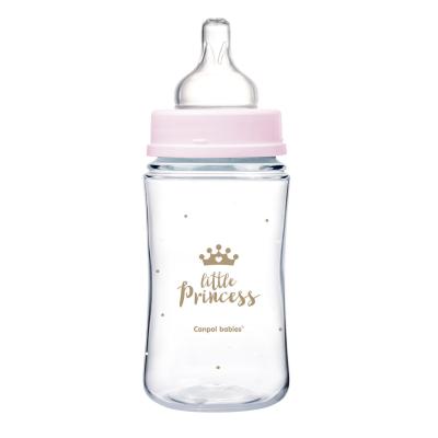 Canpol babies Royal Baby Easy Start Anti-Colic Bottle Little Princess 3m+ Babyflasche für Kinder 240 ml