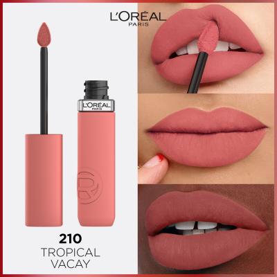 L&#039;Oréal Paris Infaillible Matte Resistance Lipstick Lippenstift für Frauen 5 ml Farbton  210 Tropical Vacay