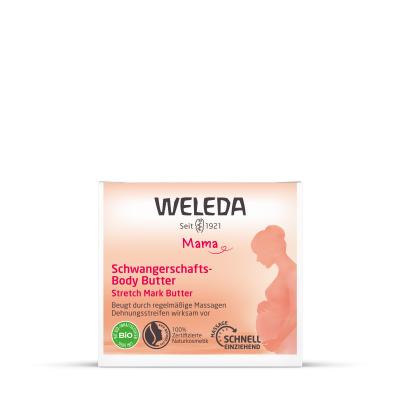 Weleda Mother Stretch Mark Body Butter Cellulite &amp; Schwangerschaftsstreifen für Frauen 150 ml