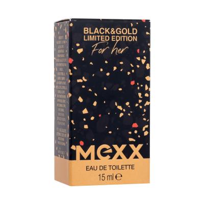 Mexx Black &amp; Gold Limited Edition Eau de Toilette für Frauen 15 ml