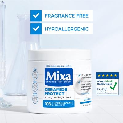 Mixa Ceramide Protect Strengthening Cream Körpercreme für Frauen 400 ml