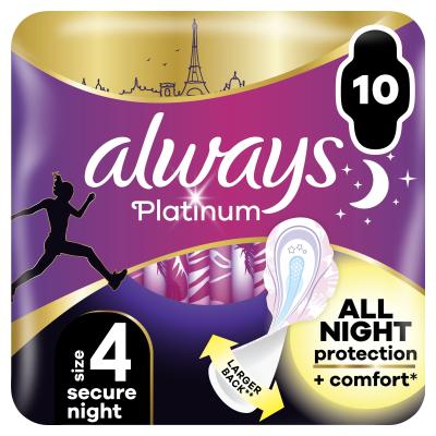 Always Platinum Secure Night Damenbinde für Frauen Set