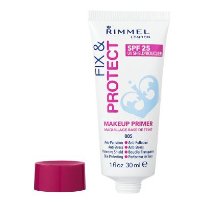 Rimmel London Fix &amp; Protect Makeup Primer SPF25 Make-up Base für Frauen 30 ml Farbton  005
