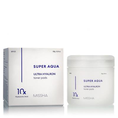 Missha Super Aqua Ultra Hyalron Toner Pads Reinigungstücher 90 St.