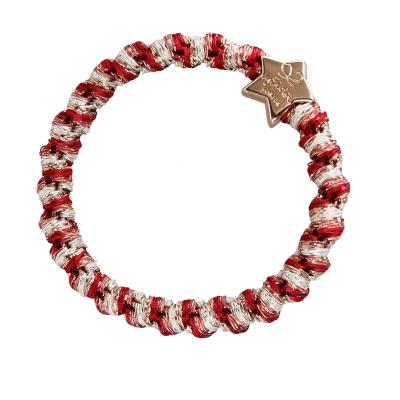 By Eloise London Woven Gold Star Haargummi für Frauen 1 St. Farbton  Candy Cane