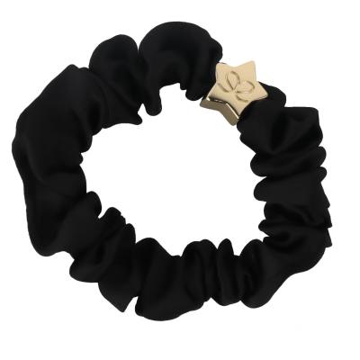By Eloise London Silk Scrunchie Gold Star Haargummi für Frauen 1 St. Farbton  Black