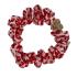 By Eloise London Silk Scrunchie Gold Heart Haargummi für Frauen 1 St. Farbton  Red Leopard