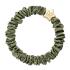 By Eloise London Skinny Silk Scrunchie Gold Star Haargummi für Frauen 1 St. Farbton  Olive Green