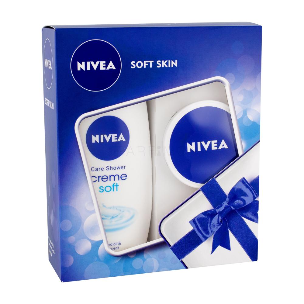 Nivea Creme Soft Geschenkset Pflegendes Duschgel 250 ml + Nährende