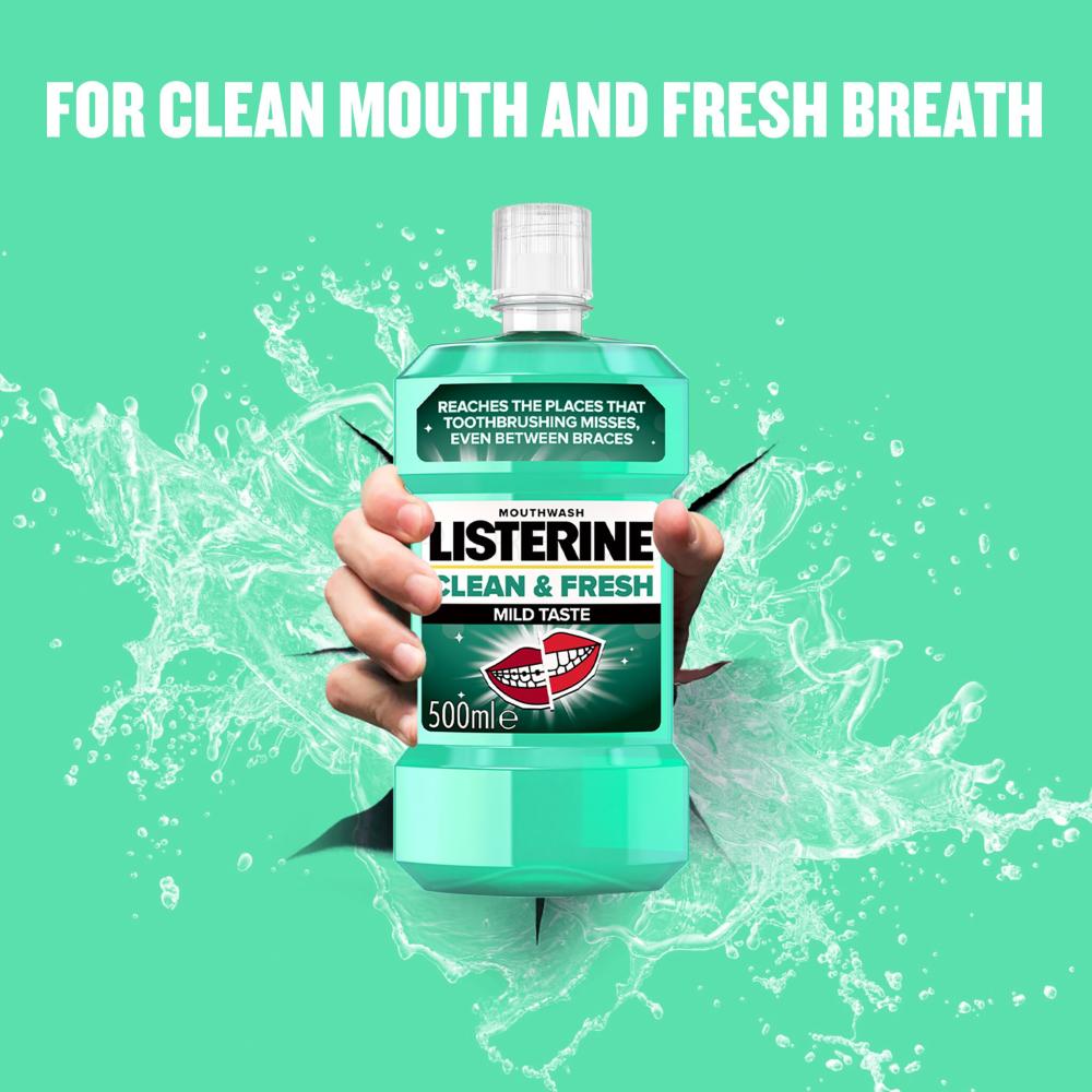 Listerine Clean & Fresh Mild Taste Mouthwash Mundwasser 500 ml