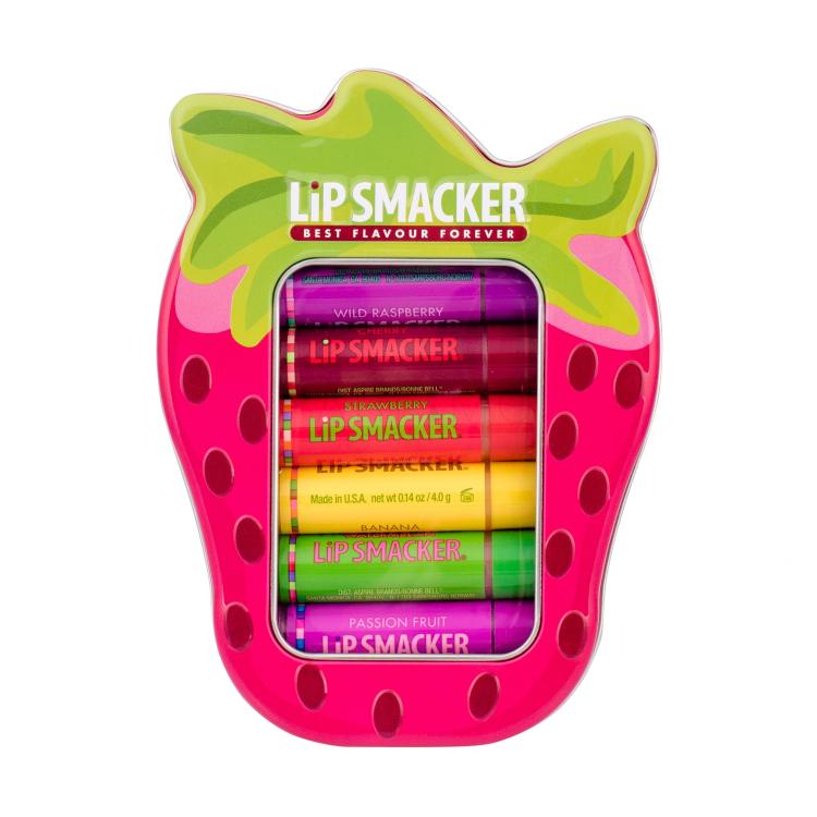 Lip Smacker Fruit Strawberry Geschenkset Lippenbalsam 6 x 4 g + Blechdose