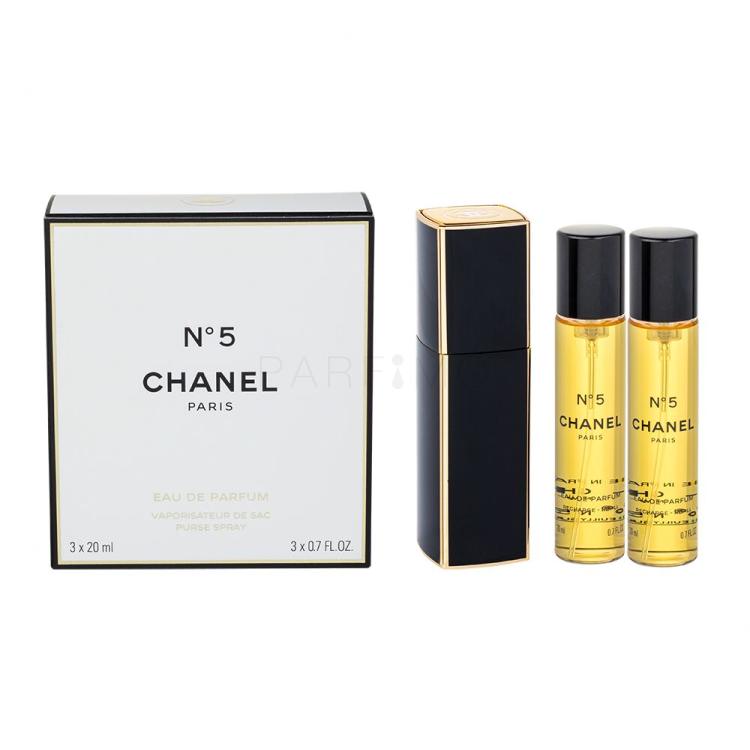 Chanel N°5 3x 20 ml Eau de Parfum für Frauen Twist and Spray 20 ml