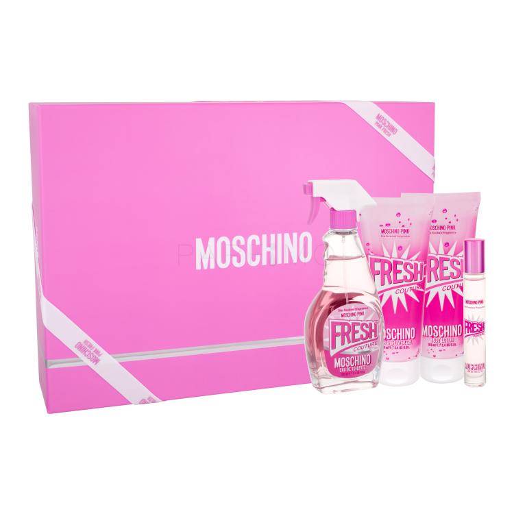 Moschino Fresh Couture Pink Geschenkset Edt 100 ml + Körperlotion 100 ml + Duschgel 100 ml + Edt 10 ml