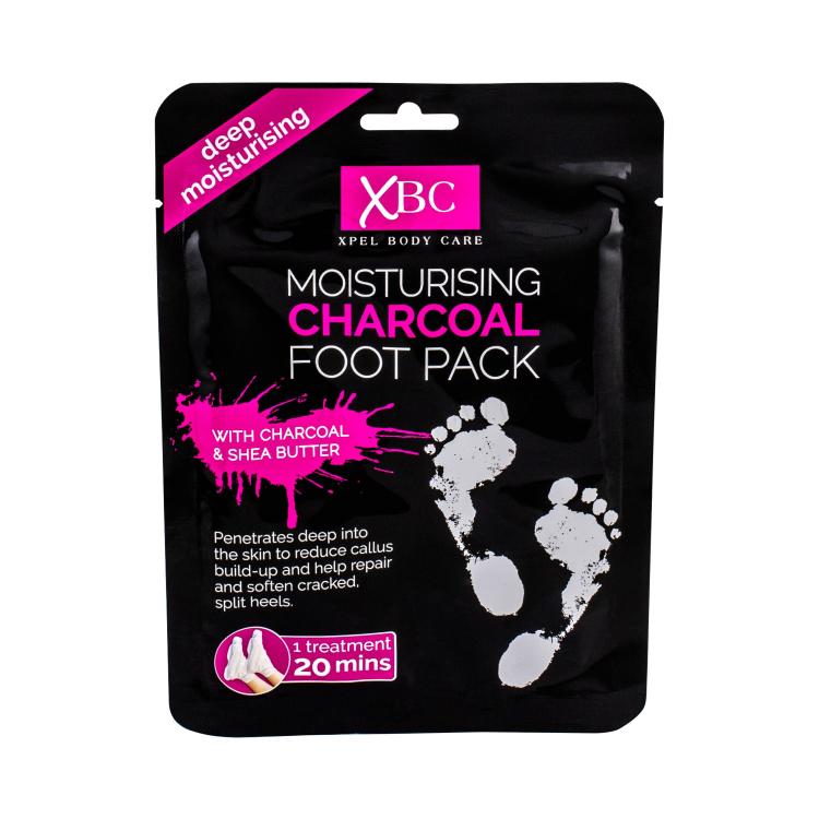 Xpel Body Care Charcoal Foot Pack Fußmaske für Frauen 1 St.