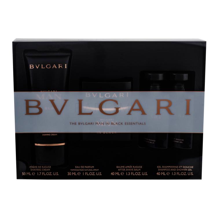Bvlgari Man In Black Geschenkset Edp 30 ml + After Shave Balsam 40 ml + Duschgel 40 ml + Rasiercreme 50 ml