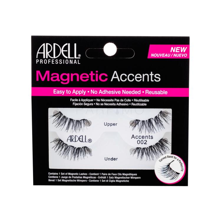 Ardell Magnetic Accents 002 Falsche Wimpern für Frauen 1 St. Farbton  Black