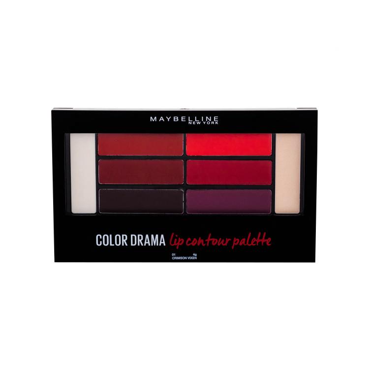 Maybelline Color Drama Lip Contour Palette Lippenstift für Frauen 4 g Farbton  01 Crimson Vixen