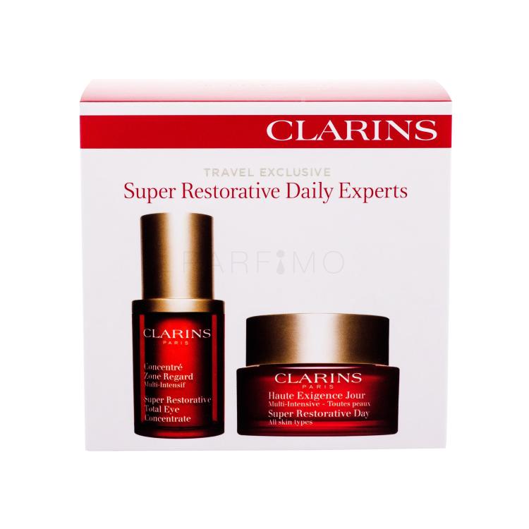 Clarins Super Restorative Total Eye Concentrate Geschenkset Augenpflege 15 ml + Tagesgesichtspflege 50 ml