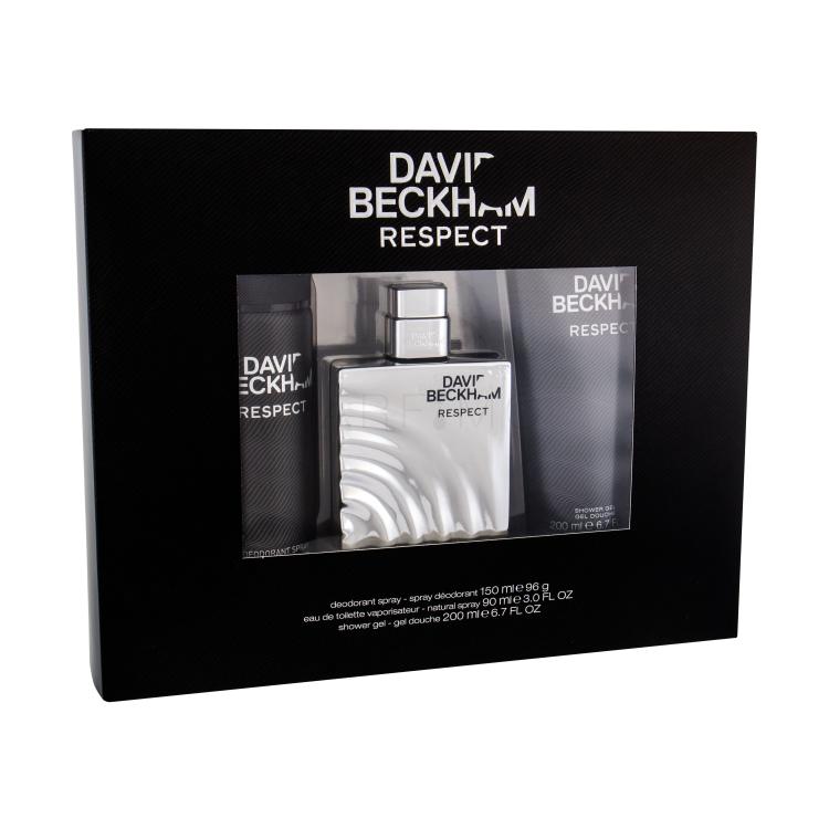 David Beckham Respect Geschenkset Edt 90 ml + Duschgel 200 ml + Deodorant 150 ml