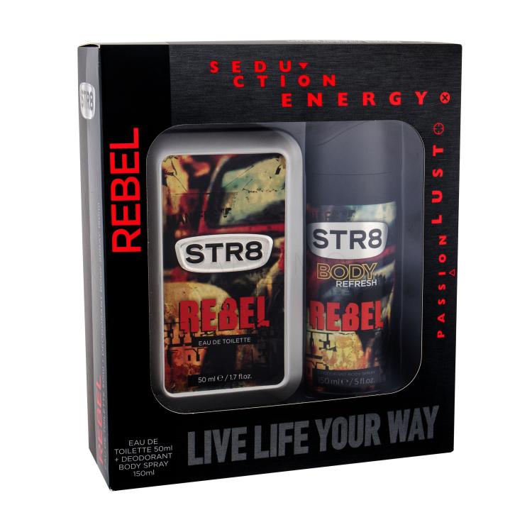 STR8 Rebel Geschenkset Edt 50 ml + Deospray 150 ml