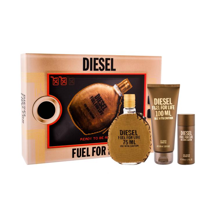Diesel Fuel For Life Homme Geschenkset Edt 75 ml + Duschgel 100 ml + Duschgel 50 ml