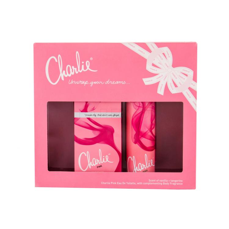 Revlon Charlie Pink Geschenkset toaletná voda 30 ml + dezodorant 75 ml