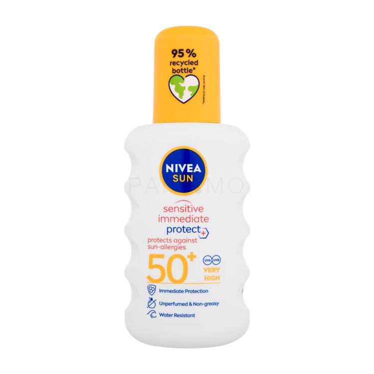Nivea Sun Sensitive Immediate Protect+ Sun-Allergy SPF50+ Sonnenschutz 200 ml