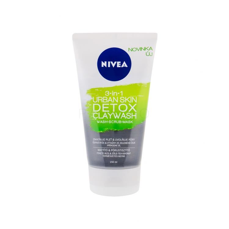Nivea Urban Skin Detox Claywash 3-in-1 Reinigungscreme für Frauen 150 ml