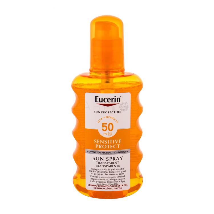 Eucerin Sun Sensitive Protect Sun Spray Transparent SPF50 Sonnenschutz 200 ml