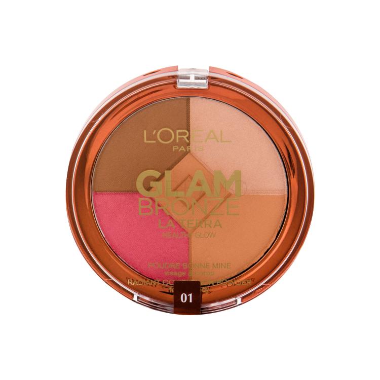 L&#039;Oréal Paris Glam Bronze La Terra Healthy Glow Bronzer für Frauen 6 g Farbton  01 Light Laguna